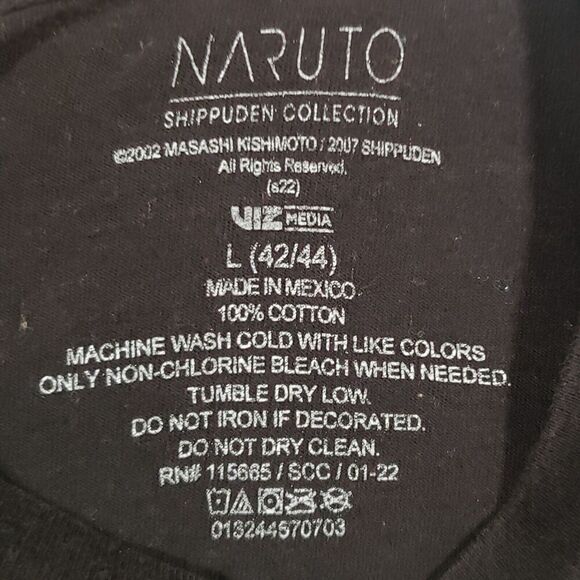Vintage Naruto Shippuden Men T-Shirt Large Black Noodle Graphic Adult Tee‎ - Picture 4 of 6